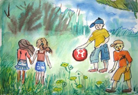 Палатка и костер детский