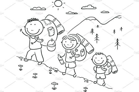 Раскраски на тему туризм для детей
