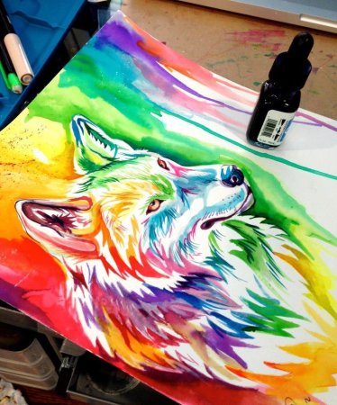 Рисунки красками сложные