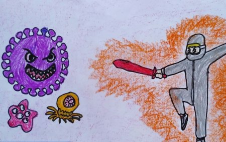 Рисунки на тему короно вирус