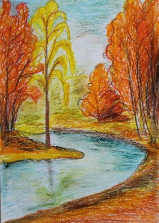 Рисунок на тему осенняя пора очей очарованье