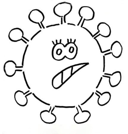 Коронавирус бактерия раскраска