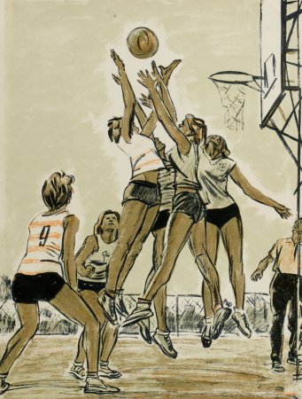 Картина баскетбол Дейнека
