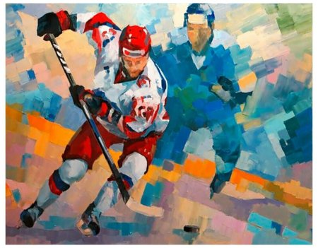 Хоккей картины художников