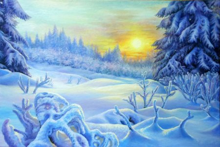 Зимняя сказка рисунок