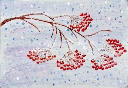 Рисование первый снег