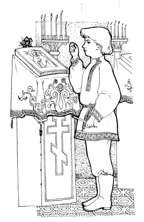 Раскраска дети едят за столом