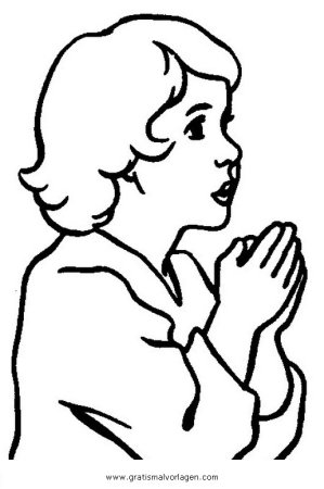 Дети молятся раскраска