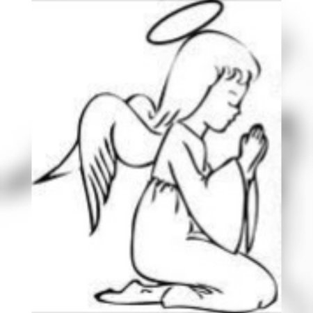 Раскраска ребенок молится для детей