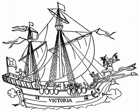 Путешествие Магеллана на кораблях