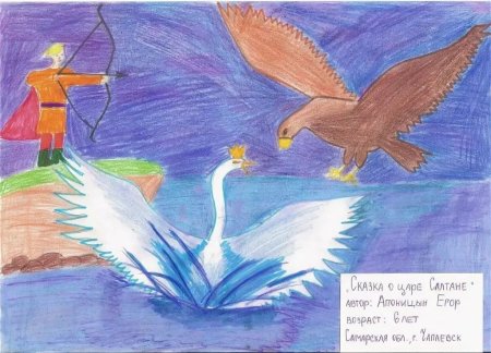 Рисунок на тему сказка о царе Салтане