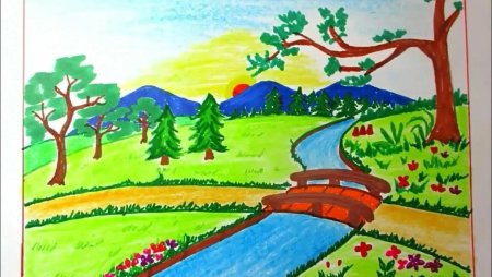 Рисование природы для детей