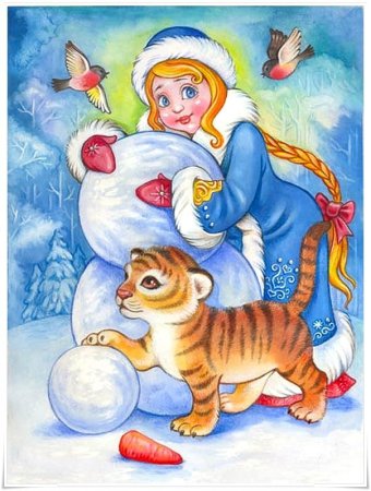 Детский рисунок новый год