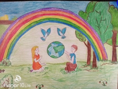 Детские рисунки на тему счастье