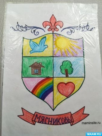 Герб семьи раскраска