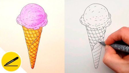 Рисование мороженое