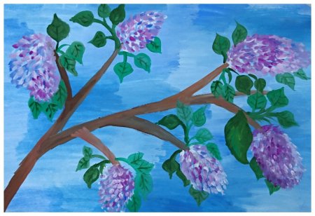 Рисование сирени