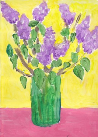 Рисование сирени