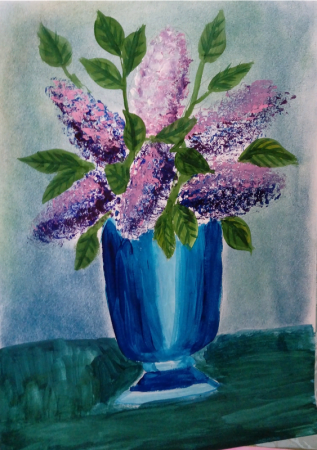 Рисование сирени