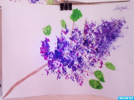 Нетрадиционное рисование сирень