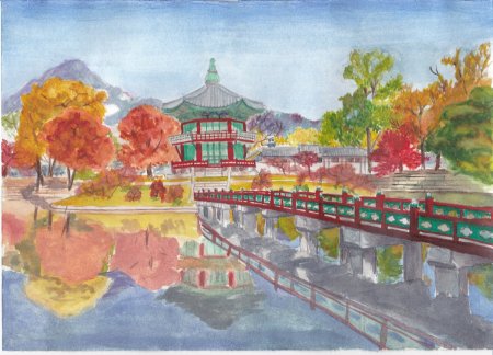 Иллюстрация Кореи пейзаж