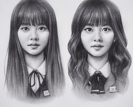 Ким со хён рисунок карандашом