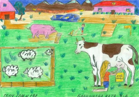 Рисунок на тему сельское хозяйство