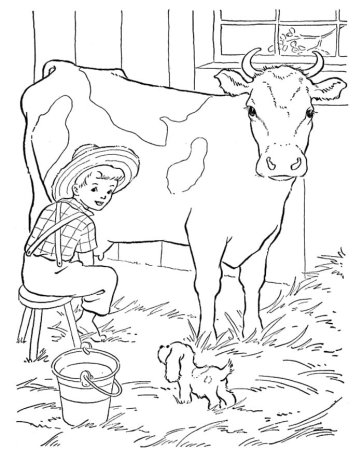 На ферме. Раскраска