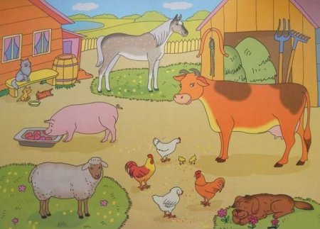 Раскраска животные на ферме