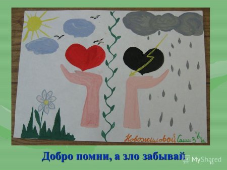 Рисунок на изо добро и зло