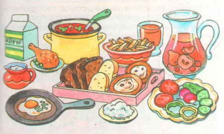 Рисунки продуктов питания