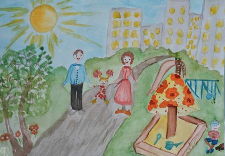 Рисунок семьи детский
