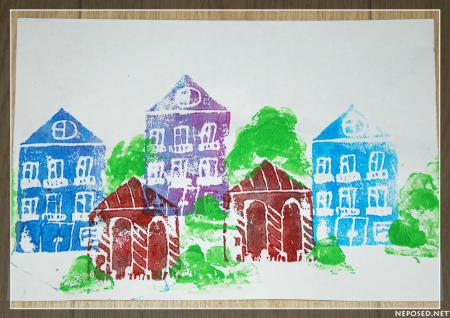Нетрадиционной технике рисования мой город