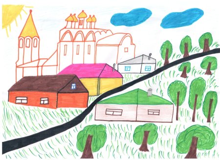 Город рисунок для детей