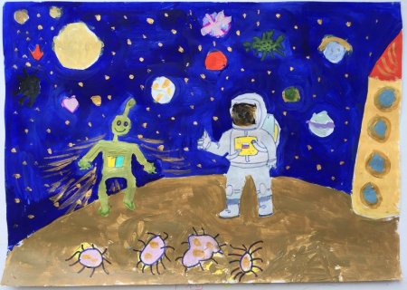 Рисунок на тему загадочный космос