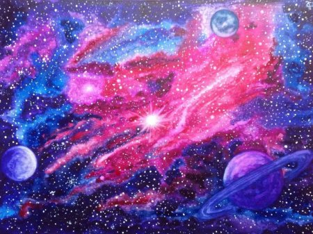 Космос акварелью