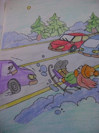 Зимняя дорога глазами детей