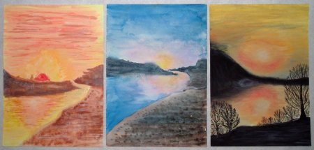 Луна гуашью