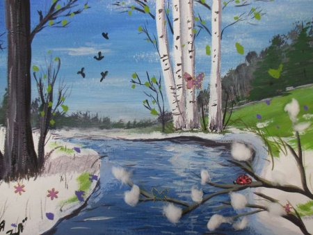 Подснежники рисунок