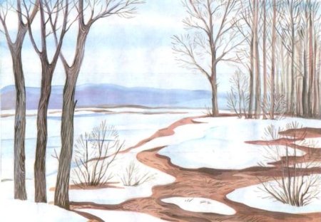 Рисунки на весеннюю тематику