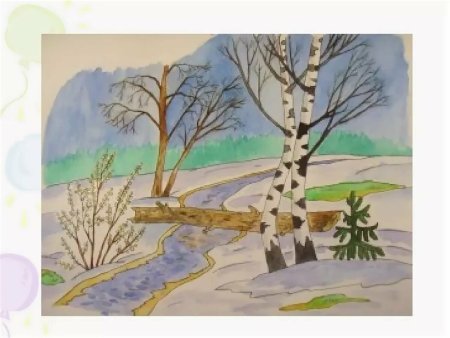 Рисунки по весне