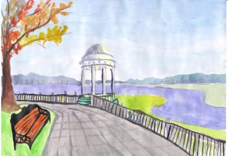 Набережная карандашом