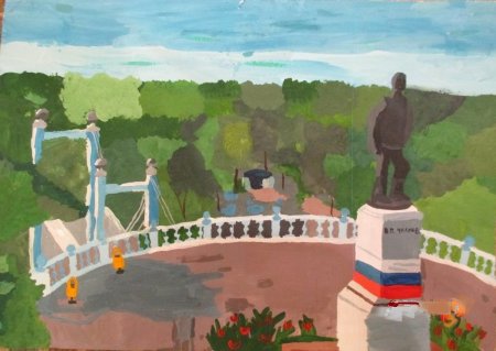 Достопримечательности Оренбурга рисунок