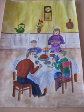 Рисунок на бытовую тему