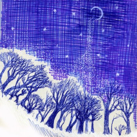 Рисование вьюги