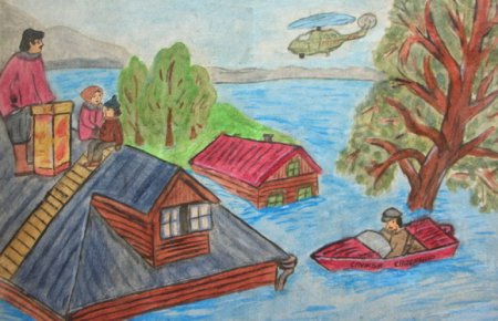 Наводнение рисунок