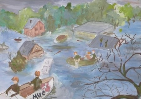 Рисование половодье