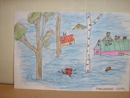 Наводнение рисунок