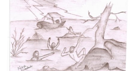 Рисунок на тему половодье