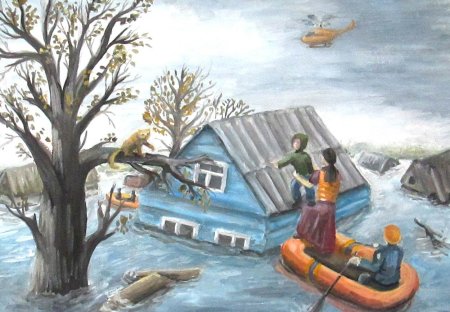 Наводнение рисунок